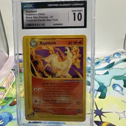 CGC 10 GEM MINT Rapidash 2002 Black Star Promo 51 Pokemon TCG POKEMON CENTER NY - Image 1