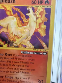 CGC 10 GEM MINT Rapidash 2002 Black Star Promo 51 Pokemon TCG POKEMON CENTER NY - Image 5