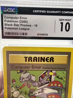 2000 POKEMON PROMO BLACK STAR POKEMON LEAGUE 16 COMPUTER ERROR CGC 10 - Image 2
