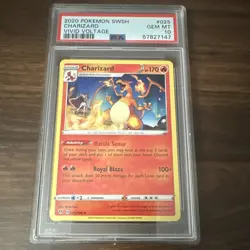 Pokemon Vivid Voltage Charizard Rare Regular 025/185 PSA 10 2020 English - Image 1