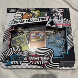 Black Bolt White Flare Poster Collection Brand New Sealed - Image 1