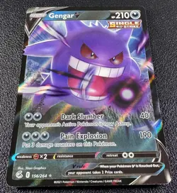 Pokemon Gengar V Ultra Rare Full Art Holofoil 156/264 Fusion Strike - Image 2