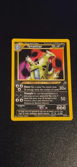 Tyranitar 31/75 Unlimited Rare Neo Discovery Pokemon NM - Image 1