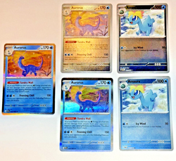 Pokemon Amaura 023/088 & Aurorus 024/088 REVERSE HOLO Lot of 5 Perfect Order NM - Image 1