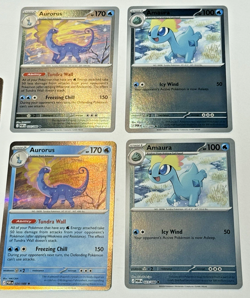 Pokemon Amaura 023/088 & Aurorus 024/088 REVERSE HOLO Lot of 5 Perfect Order NM - Image 3