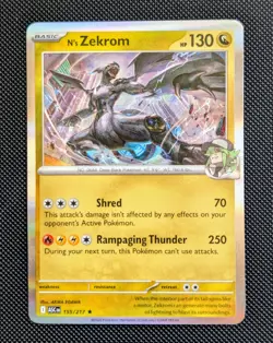 N's Zekrom 155/217 Holo Ascended Heroes NM Pokemon English - Image 1