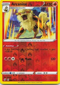 Arcanine 028/192 Rebel Clash Rare NM Pokemon TCG - Image 1