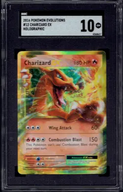 2016 Pokemon Charizard EX 12/108 SGC PSA 10 (Evolutions) - Image 1