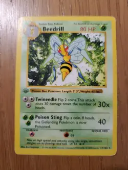 Pokemon Beedrill 1st Edition Base Set Shadowless Vintage - Wotc - Image 1