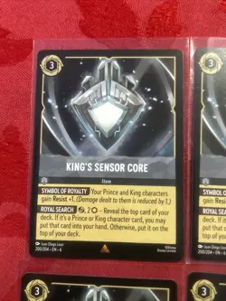 4x Disney Lorcana Azurite Sea - King's Sensor Core | 200/204 | NM | Rare x4 - Image 3