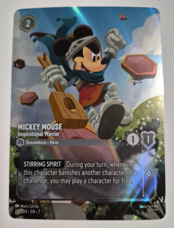 Disney Lorcana Archazia's Island Enchanted Mickey Inspirational Warrior Rare - Image 2