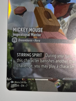 Disney Lorcana Archazia's Island Enchanted Mickey Inspirational Warrior Rare - Image 3
