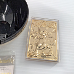 Limited Edition Pokemon 23K Gold Plated Trading Card and Ball, Mewtwo, COA - Image 2