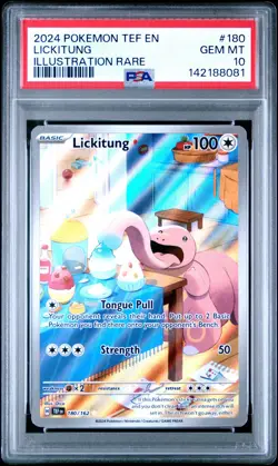 PSA 10 Lickitung 180/162 Temporal Forces IR Holo Pokemon Card - Gem Mint - Image 1