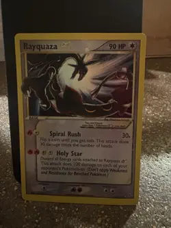 Rayquaza Star 107/107 EX Deoxys Ultra Rare Pokemon Card 90 HP Spiral Rush - Image 5