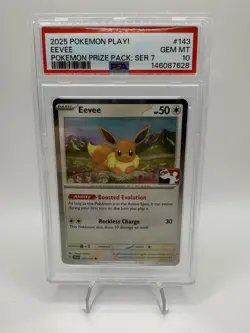 Eevee 143/191 Play! Pokemon Prize Pack Series Cards Holo PSA 10 LOW POP - Image 1