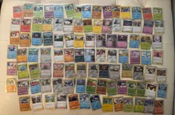 100 Pokemon TCG Sleeved Card Lot All Cards Shown Holo Common + Great Deal - Image 1