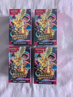 4x Pokemon TCG Mega Evolution Ascended Heroes Booster Bundle - Free Shipping - Image 1