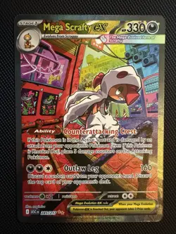 Pokemon Mega Scrafty 285/217 Ascended Heroes Special Illustration Rare - Image 1