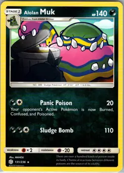 Alolan Muk 131/236 - Pokemon TCG Cosmic Eclipse Non-Holo Rare - Image 1