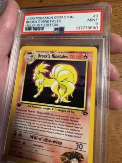 Pokemon 1st Edition Gym Challenge Brock's Ninetails Holo Rare 3/132 PSA 9 - MINT - Image 4