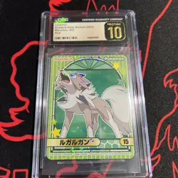 CGC 10 Pristine Marumiya Lycanroc #15 Holo Sticker - Pokemon - SHIPS FAST - Image 2