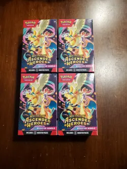 IN HAND x4 Pokemon TCG: Mega Evolution-Ascended Heroes Booster Bundle - Image 1