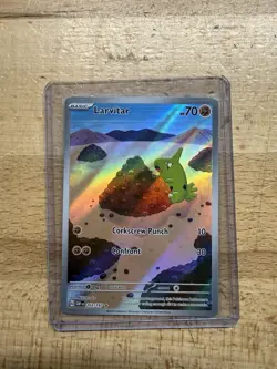 Larvitar 203/197 SV03: Obsidian Flames Holo Illustration Rare Pokemon TCG NM - Image 1