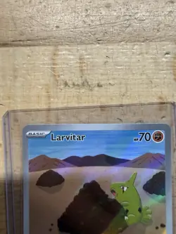 Larvitar 203/197 SV03: Obsidian Flames Holo Illustration Rare Pokemon TCG NM - Image 2