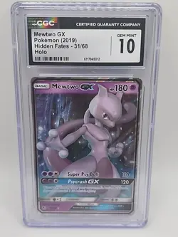 Mewtwo GX Pokemon (2019) Hidden Fates #31/68 | CGC 10 - Image 2
