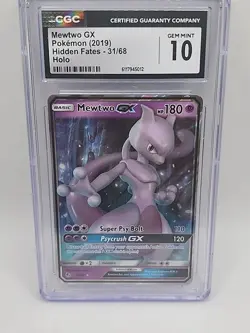 Mewtwo GX Pokemon (2019) Hidden Fates #31/68 | CGC 10 - Image 3