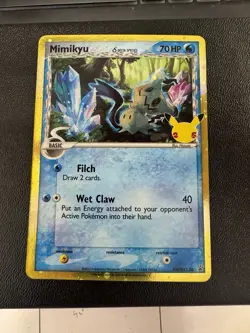 Pokemon Mimikyu Celebrations Delta Species Promo SWSH136 Black Star - Image 1