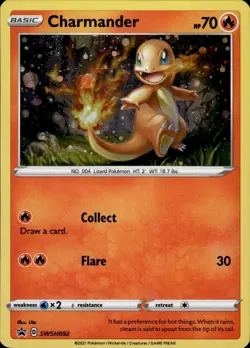 CHARMANDER SWSH092 COSMO HOLO Promo Sword & Shield Promo NM Pokemon - Image 1