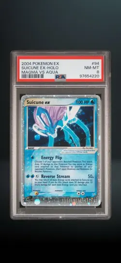 Pokemon TCG Suicune EX Ultra Rare Holo 94/95 Magma vs Aqua 2004 PSA 8 100 HP - Image 1