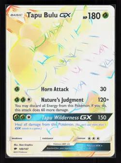 Tapu Bulu GX (Secret) Holo Rainbow Rare Pokemon SM - Burning Shadows 149/147 HP - Image 1