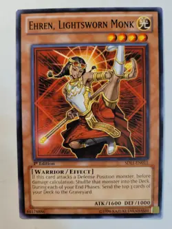 Yu-Gi-Oh! Ehren, Lightsworn Monk SDLI-EN011 1st Edition LP - Image 1