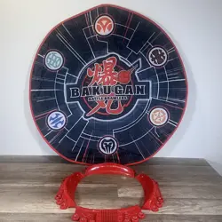 Bakugan Battle Brawlers Arena 34” Pop Out Mat 4 Red Ramps/Edges And Carrying Bag - Image 1