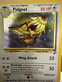 Pokemon TCG Pidgeot Base Set 2 Holo Unlimited Rare Card 14/130 - Image 5