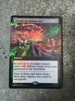 MTG Behold The Sinister Six! Magic Spider-Man Promo Card Foil Pax West 2025 - Image 1