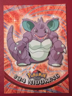 Nidoking 34 Topps Chrome T.V Non Holo Pokemon Card Near Mint Condition - Image 1