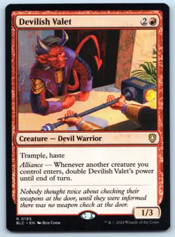 Devilish Valet - Commander: Bloomburrow - MTG - Near Mint - Image 1
