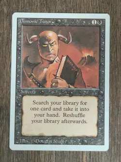 Demonic Tutor Magic the Gathering Revised Set - Image 1