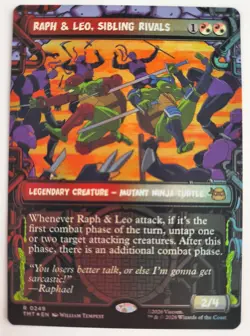 MTG Raph & Leo, Sibling Rivals - Foil Showcase - NM/Unplayed - TMNT - Image 1