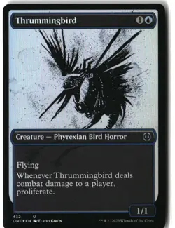 MTG Thrummingbird (Showcase) (Step-and-Compleat Foil) [ONE - 432] LP Foil 2-3 - Image 1