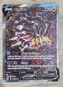 Pokemon Giratina V 186/196 Alt Art Lost Origin NM - CLEAN CARD - Image 2