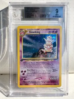 2000 Pokemon Neo Genesis 1st Edition #14 Slowking Holo Rare BGS 9 - WOTC - Image 1