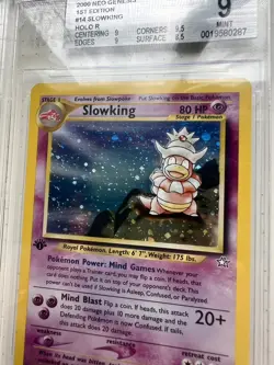 2000 Pokemon Neo Genesis 1st Edition #14 Slowking Holo Rare BGS 9 - WOTC - Image 4