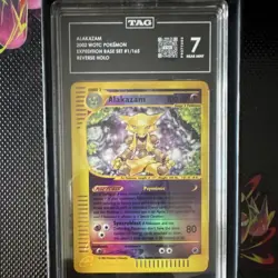 Pokemon Alakazam Expedition Base Set Rare 033/165 2002 Reverse Holo TAG 7 + Box - Image 1