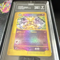 Pokemon Alakazam Expedition Base Set Rare 033/165 2002 Reverse Holo TAG 7 + Box - Image 2