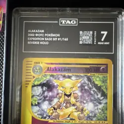 Pokemon Alakazam Expedition Base Set Rare 033/165 2002 Reverse Holo TAG 7 + Box - Image 3